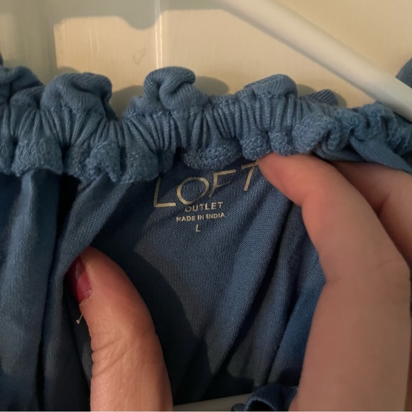 Loft outlet blue halter neckline tank size L. - Picture 4 of 5